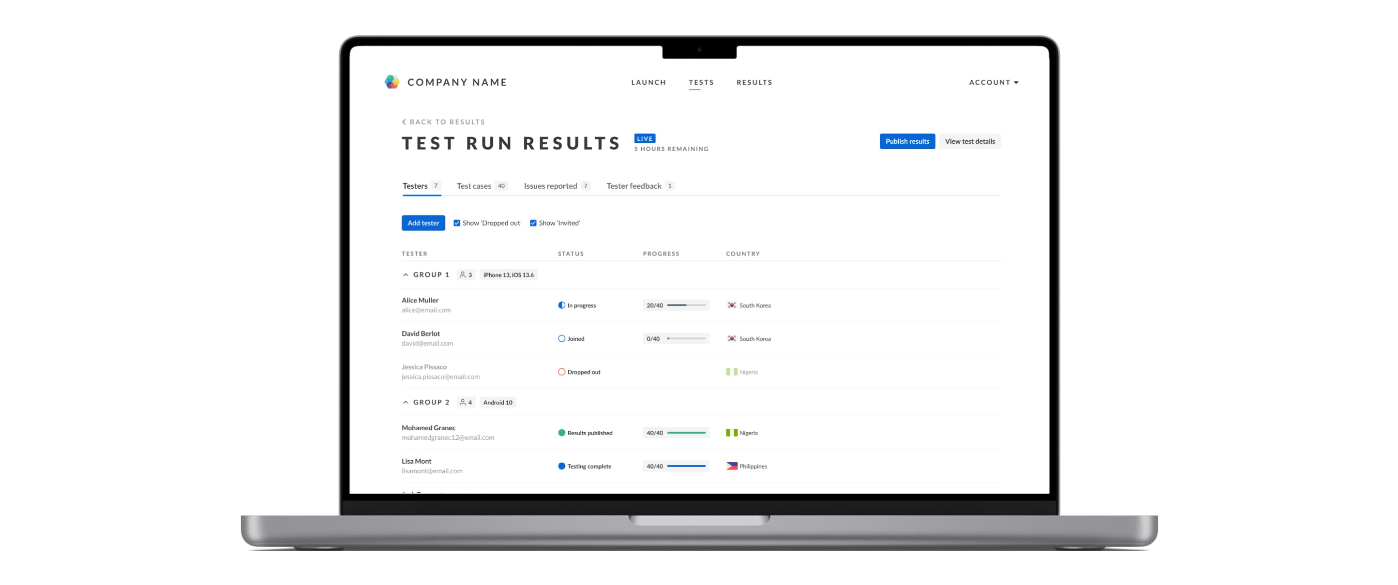 Design an AI testing platform hero image