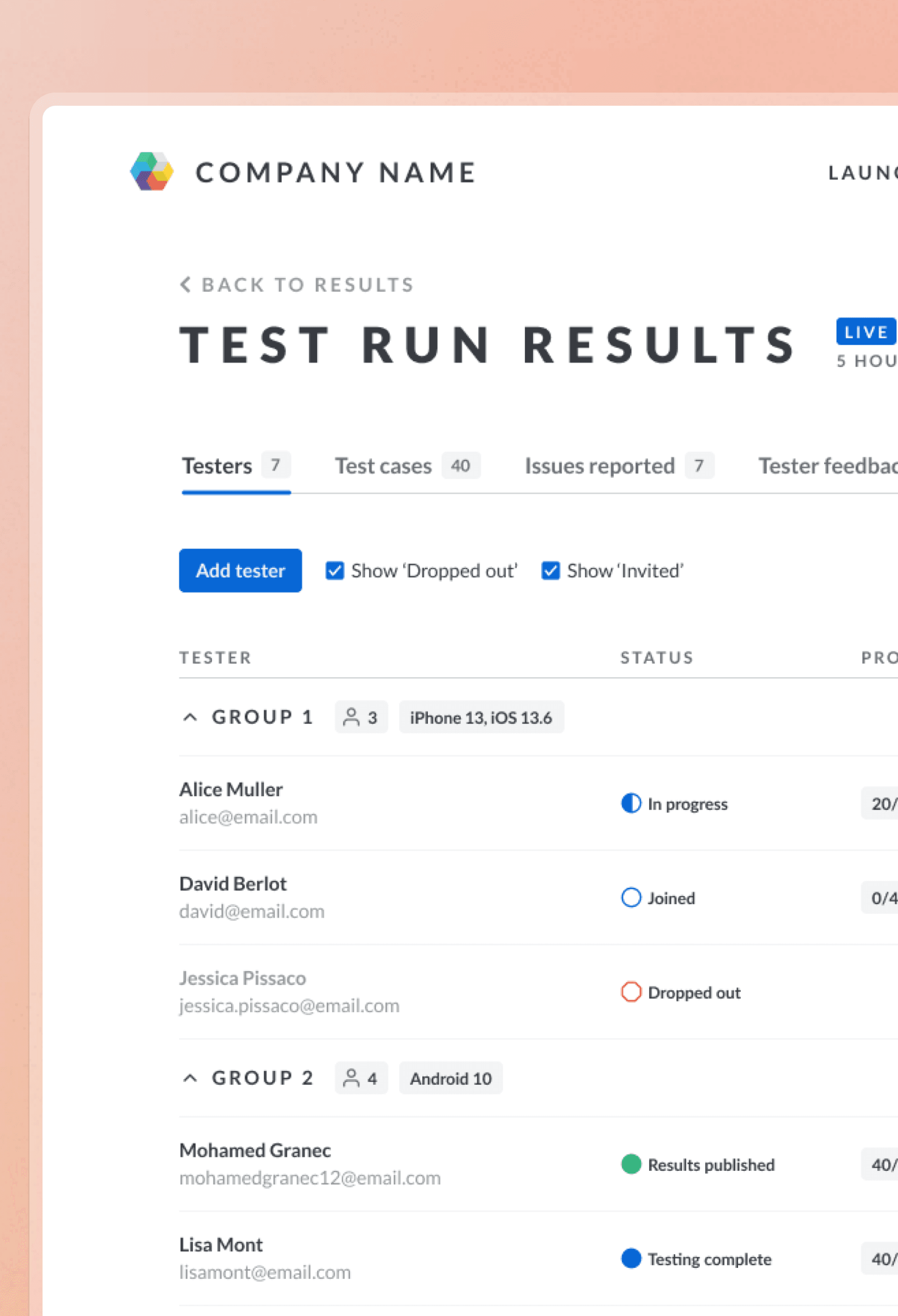 ML Testing Platform