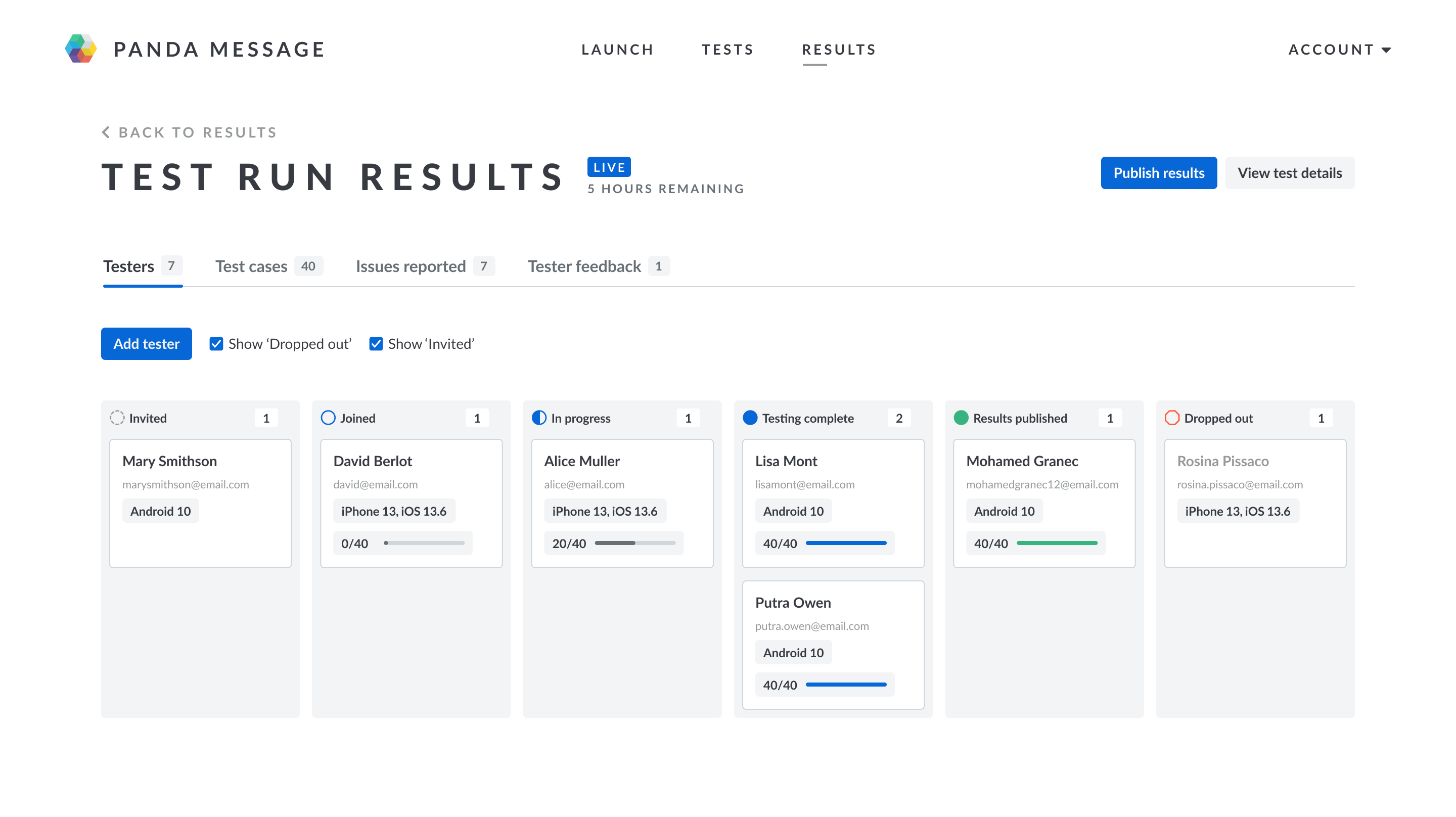 Direction B: Kanban by stage