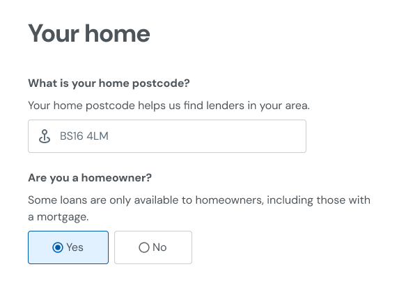 Eligibility Question with Help Text component preview