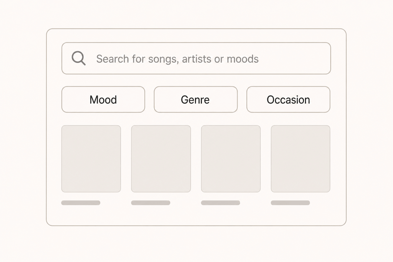 Browse concept organised around moods and occasions